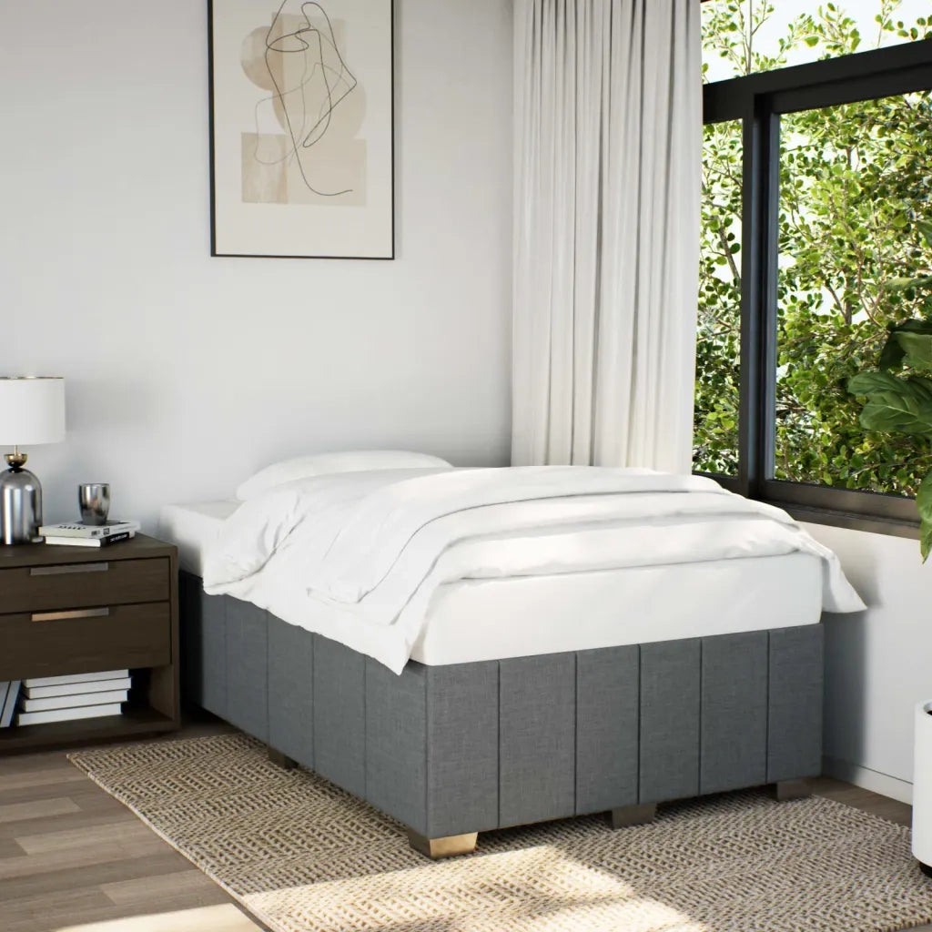 Letto matrimoniale | Letto per adulti | Giroletto senza Materasso Grigio Scuro 120x200 cm Tessuto