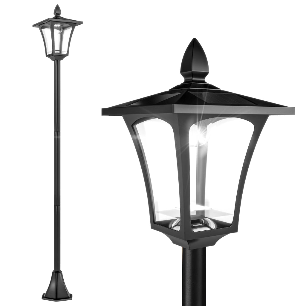 Lampada da giardino a energia solare ¨C Minimal ¨C nero 18x18x160 cm