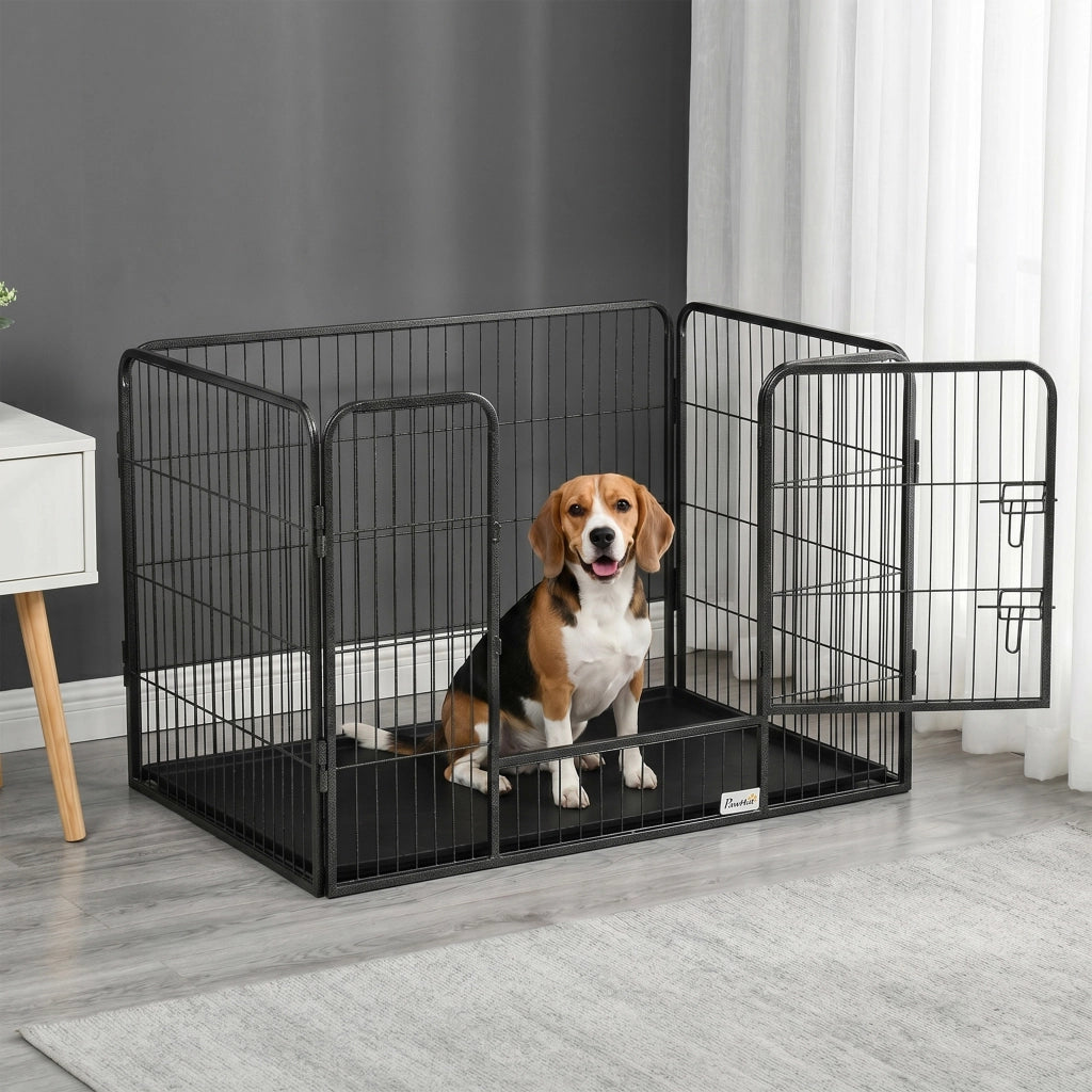Recinto per cani ¨C Minimal ¨C grigio metallo 109x74x71 cm