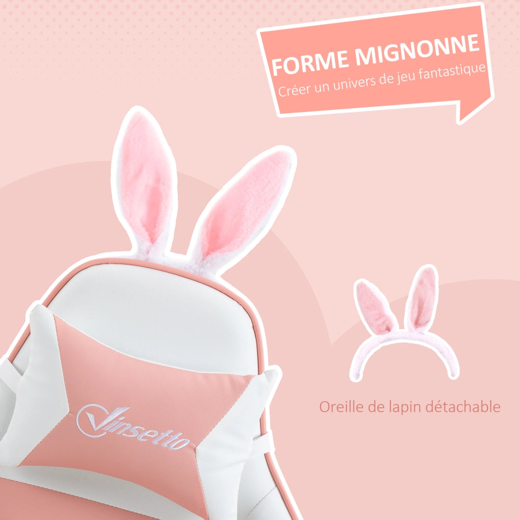 Sedia da Gaming con Supporto Lombare ¨C Xylo ¨C Rosa con Poggiatesta