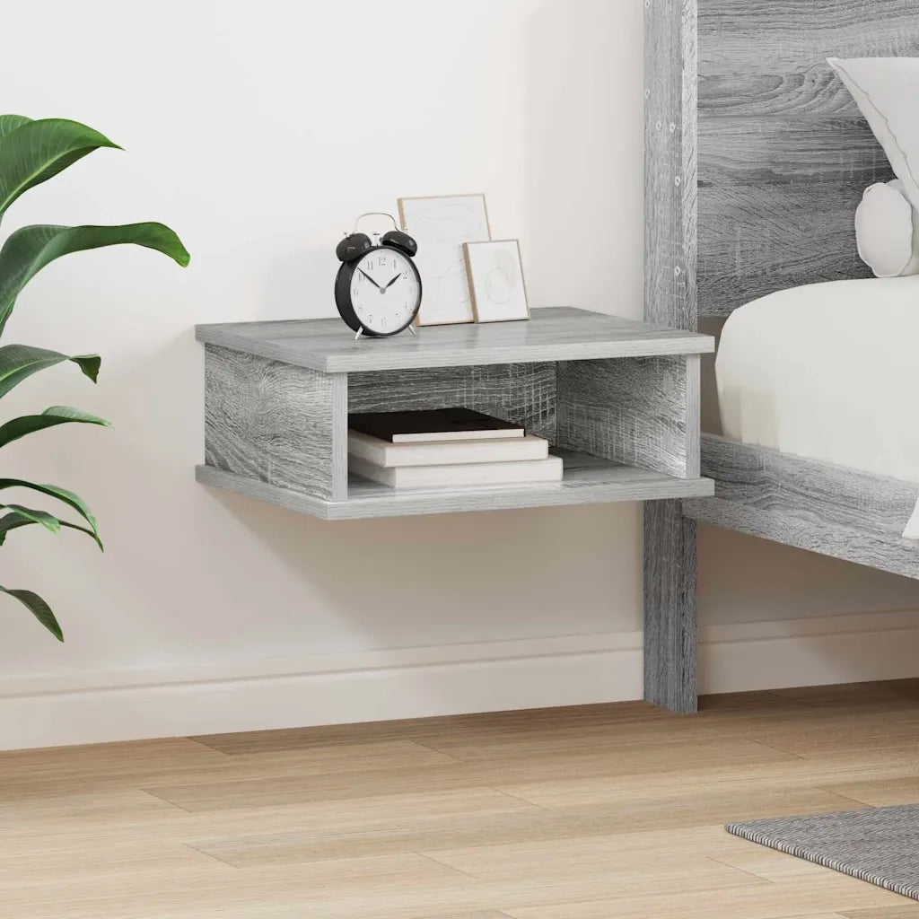 Comodino Grigio Sonoma 40 x 31 x 15 cm Legno multistrato 891114