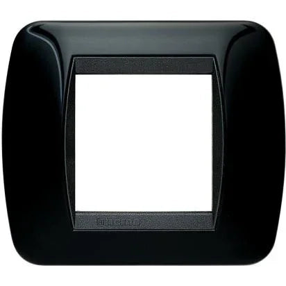 Bticino living Int.  Placca 2 posti NERO  L4802NR