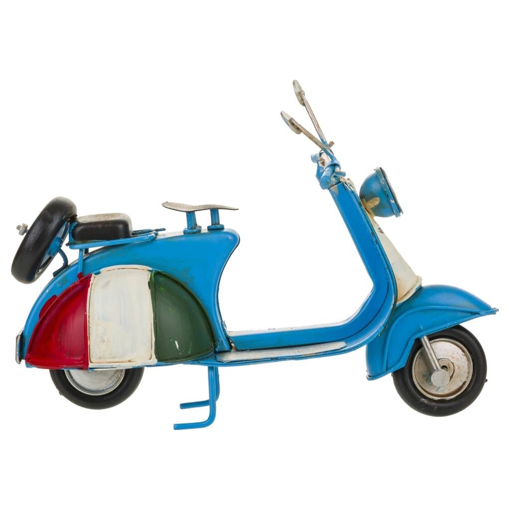 Moto scooter metallo blu 16x7x11h