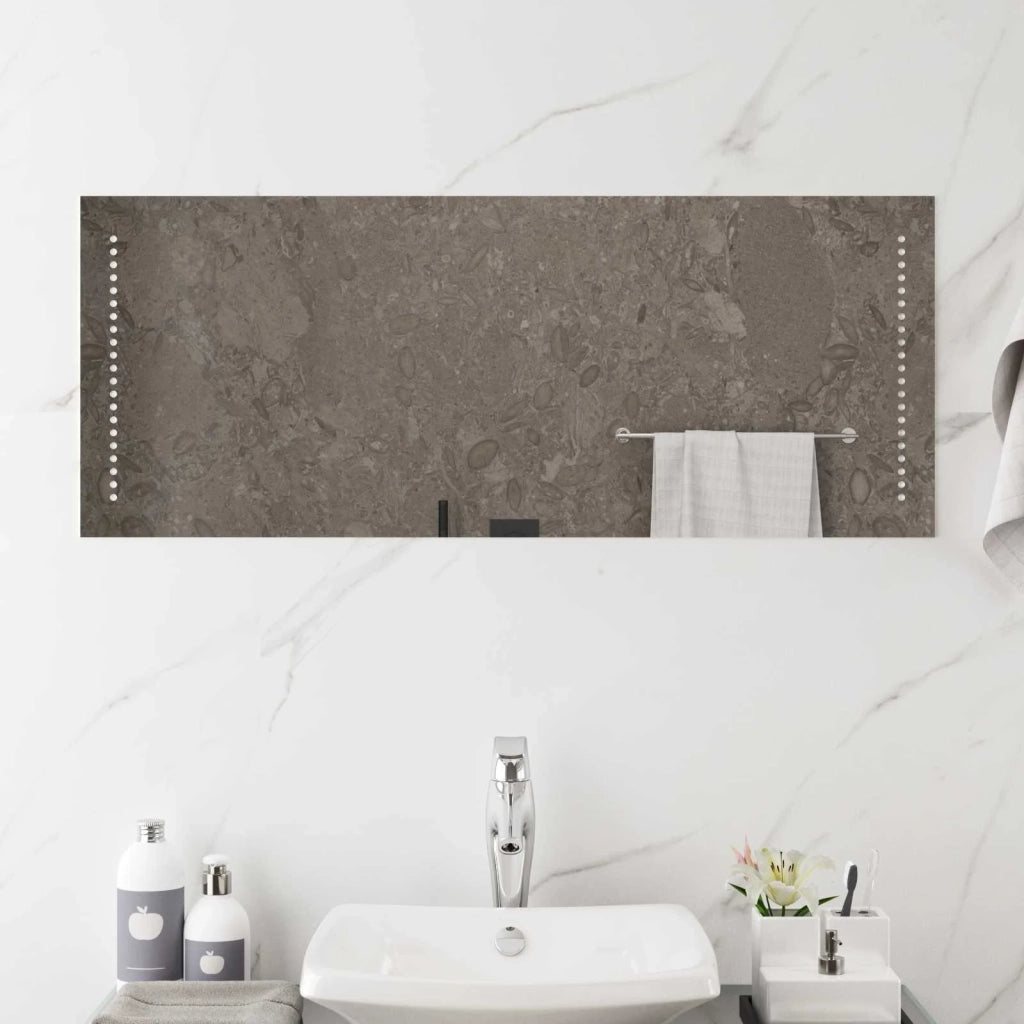 Specchio da bagno LED Trasparente 100 x 40 cm vetro temperato 42045784