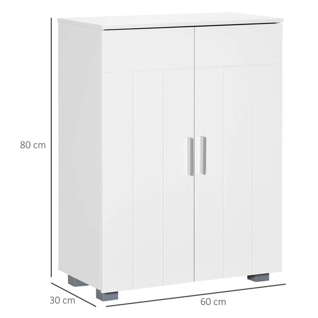Mobile Bagno con Ante e Ripiani Regolabili ¨C Minimal ¨C 60x30x80 Bianco