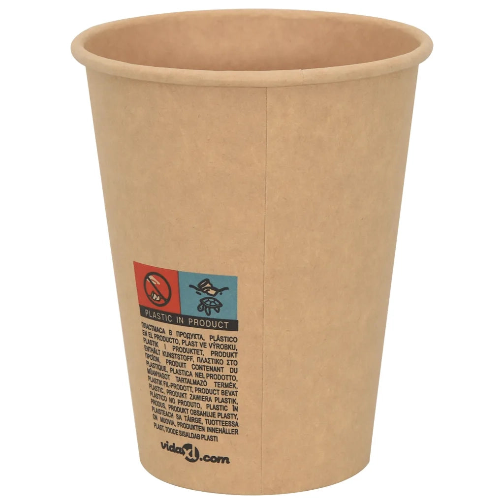 Bicchieri da Caffè in Carta 1000 pz 12oz 300ml Marrone 4102796