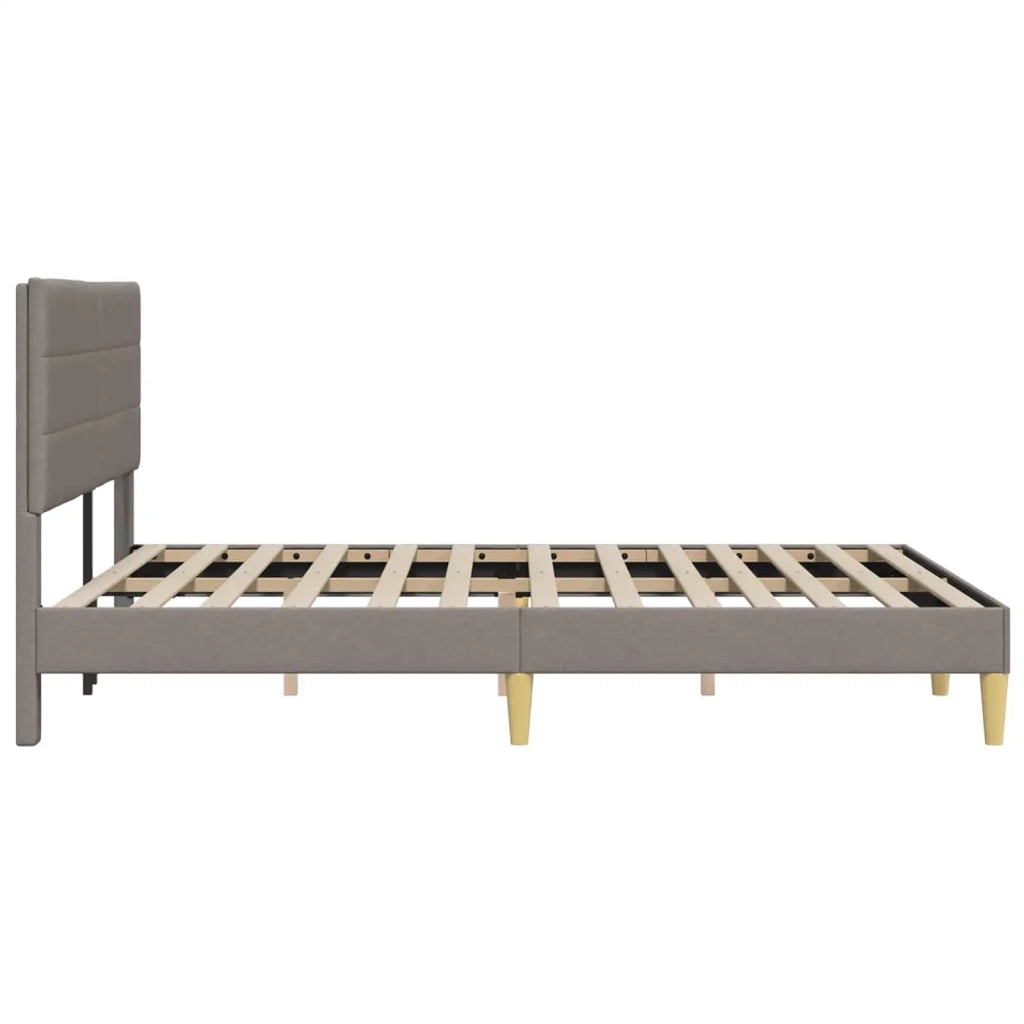 Letto matrimoniale | Letto per adulti | Struttura del letto con testiera Tortora 160 x 200 cm Tessuto