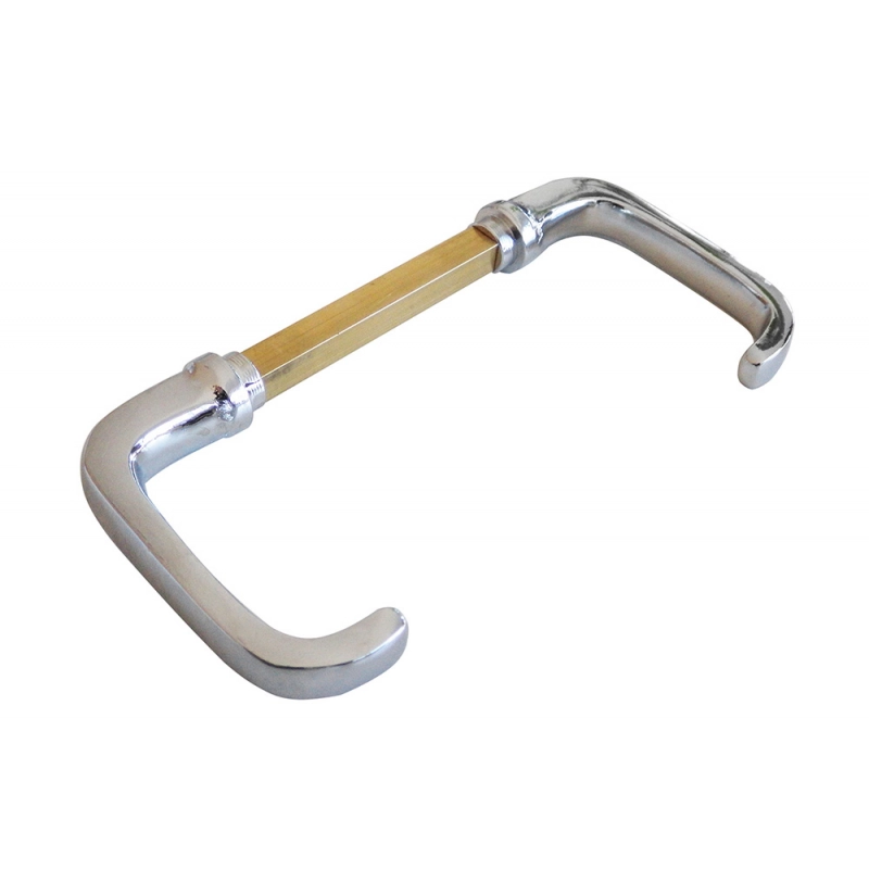 MANIGLIA OTTONE CROMATO CHROMED BRASS HANDLE