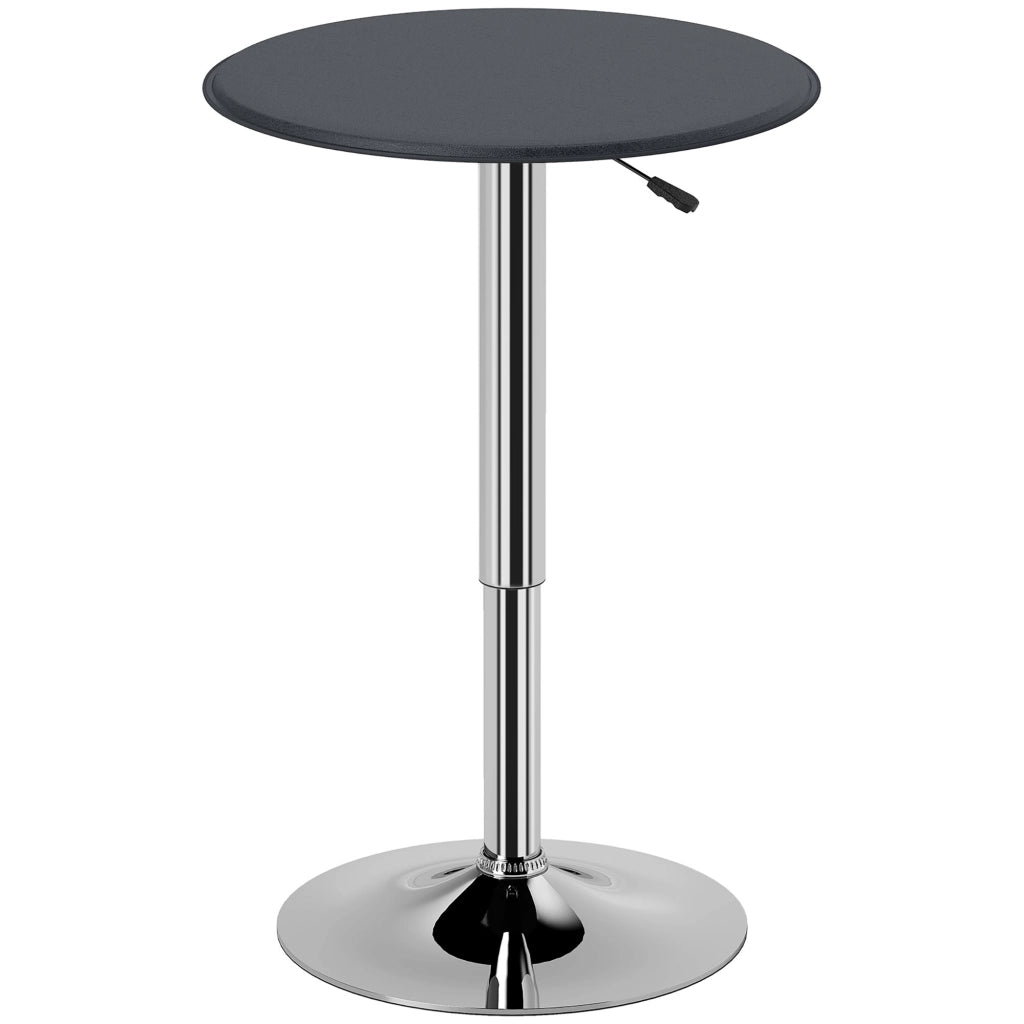 Tavolino da Bar Rotondo Girevole e Regolabile in Altezza (67-93cm)
