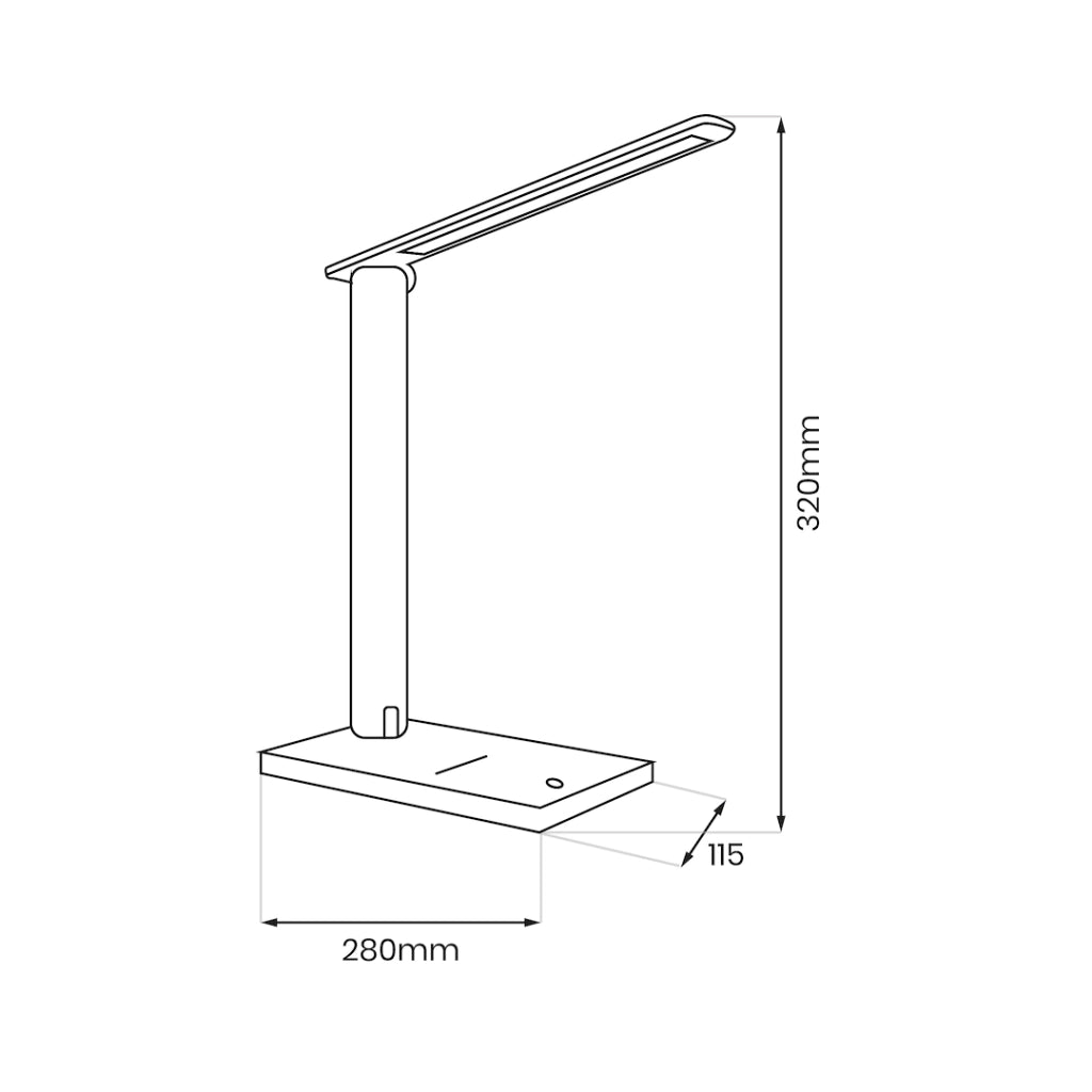 Lampada scrivania POST nera USB LED 5W CCT Milagro