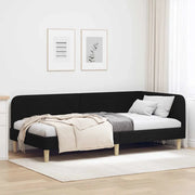 Cornice del letto ad angolo Nero 100 x 200 cm Tessuto