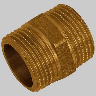 NIPLES 5 FILETTI OTTONE GIALLO  11/4 x 11/4     MADE IN ITALY
