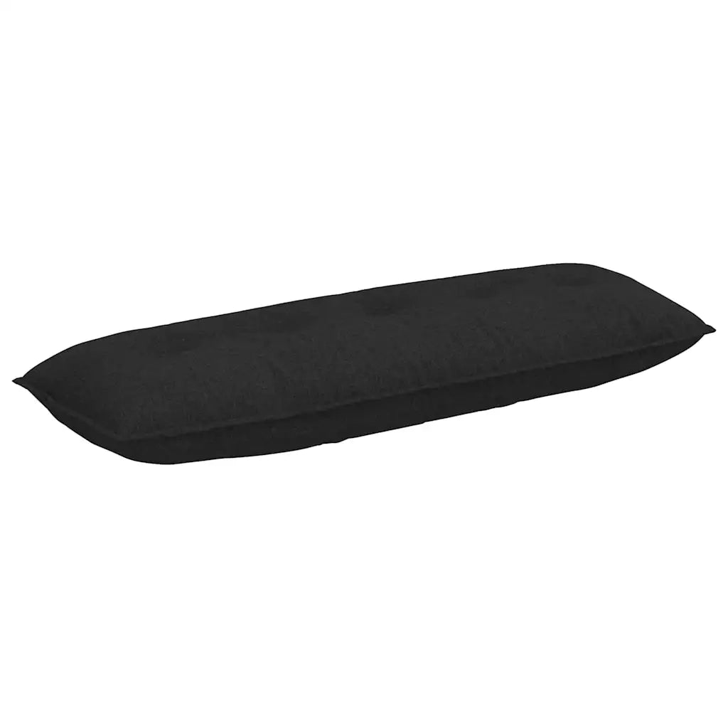 Cuscino per Schiena | Cuscino dorsale Nero 140 x 19 x 50 cm Tessuto
