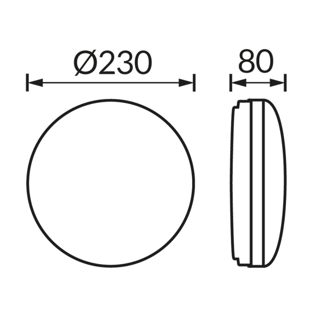 Plafoniera esterna rotonda Ø23 bianca IP65 E27 Struhm
