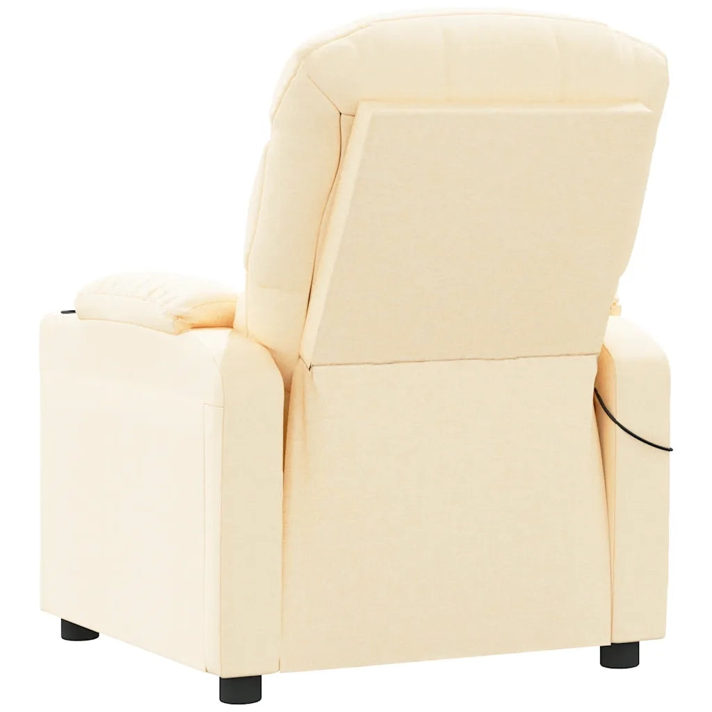Poltrona Massaggiante Elettrica Crema in Tessuto 3143512