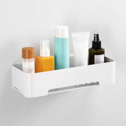 Cassetta doccia autoadesiva - Contenitore shampoo bianco - 1 pezzo - Plastica