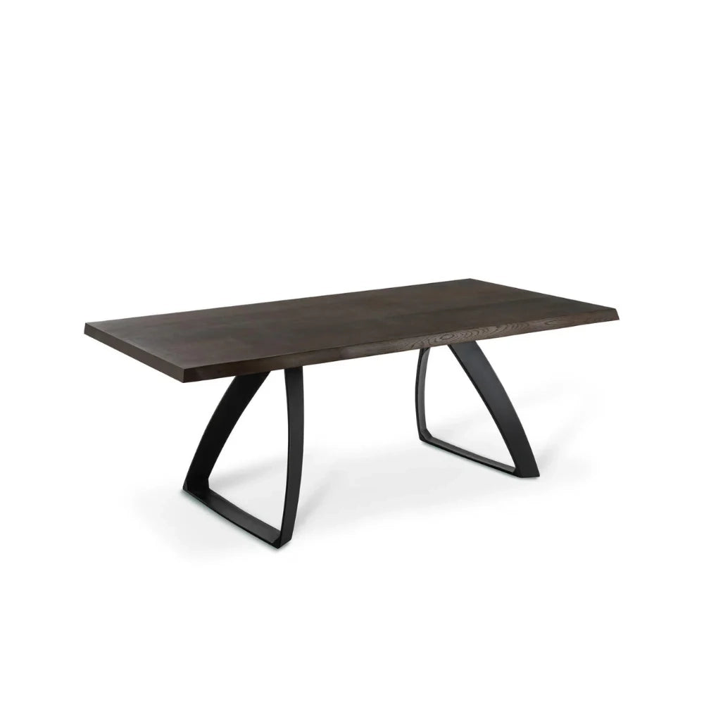 Tavolo da pranzo fisso in legno impiallacciato rovere termocotto Timber 200x100 cm fino a 10 posti Made in Italy | Duzzle