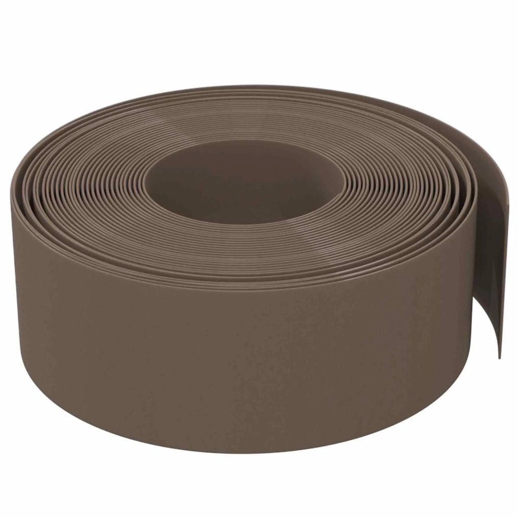 Bordatura per giardino 25 m 20 cm PE Marrone 42036853