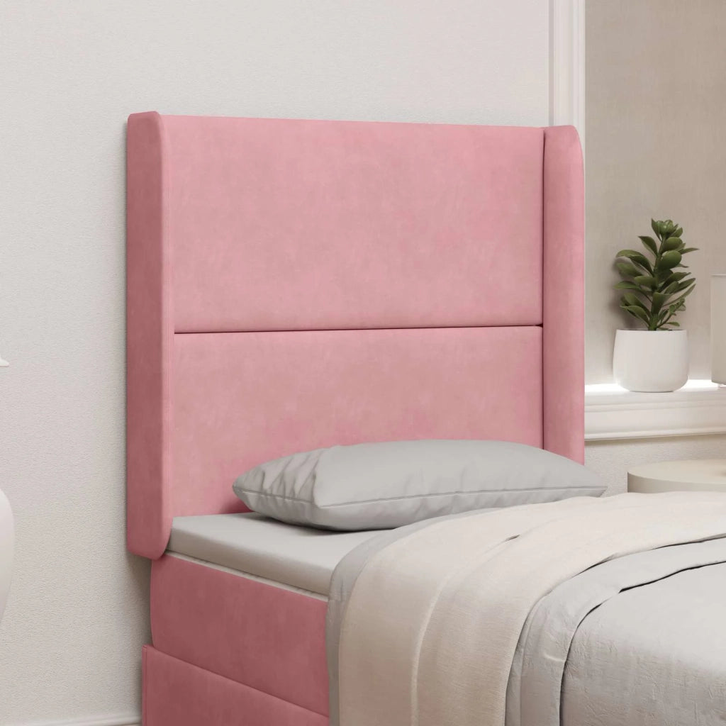 Orecchia della Testata Rosa 80 x 16 x 4 cm Velluto 346615