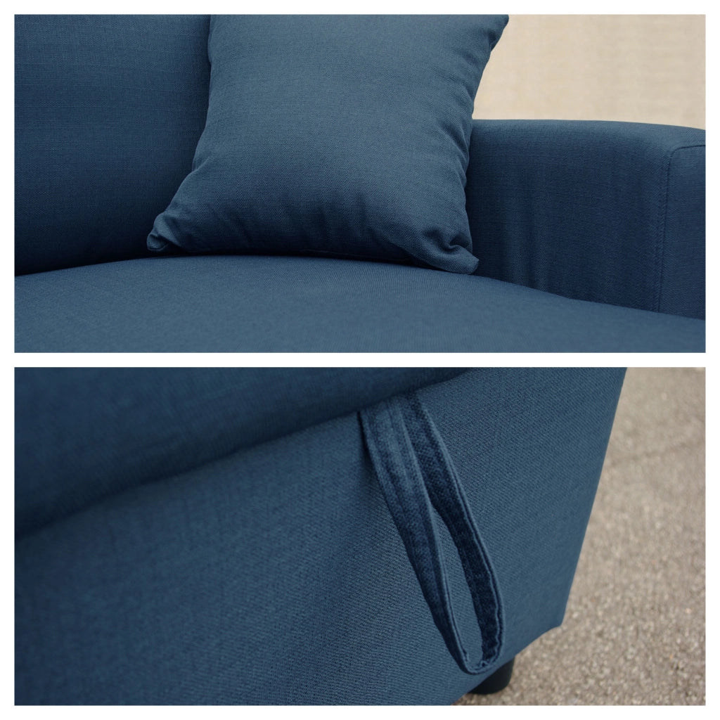 CLARKDivano letto angolare a 3 posti blu