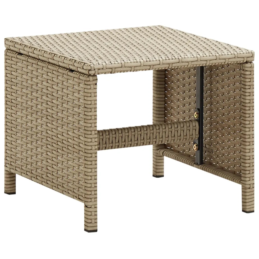 Sgabelli da Giardino 4 pz con Cuscini in Polyrattan Beige CFW1146592