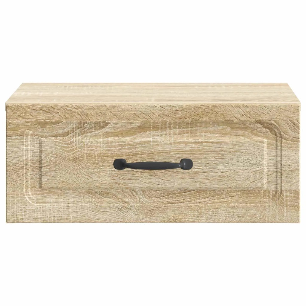 Set di 2 Comodini | Armadio da Notte | Mobiletto da notte a muro Rovere Sonoma 49 x 34,5 x 20 cm