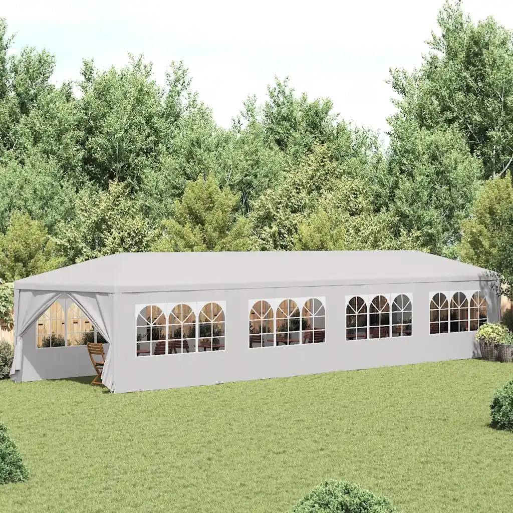 Gazebo | Pergolato da Giardino 3x12 m Bianco