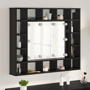 Mobiletto per specchio Rovere Nero 91 x 15 x 76,5 cm 879458