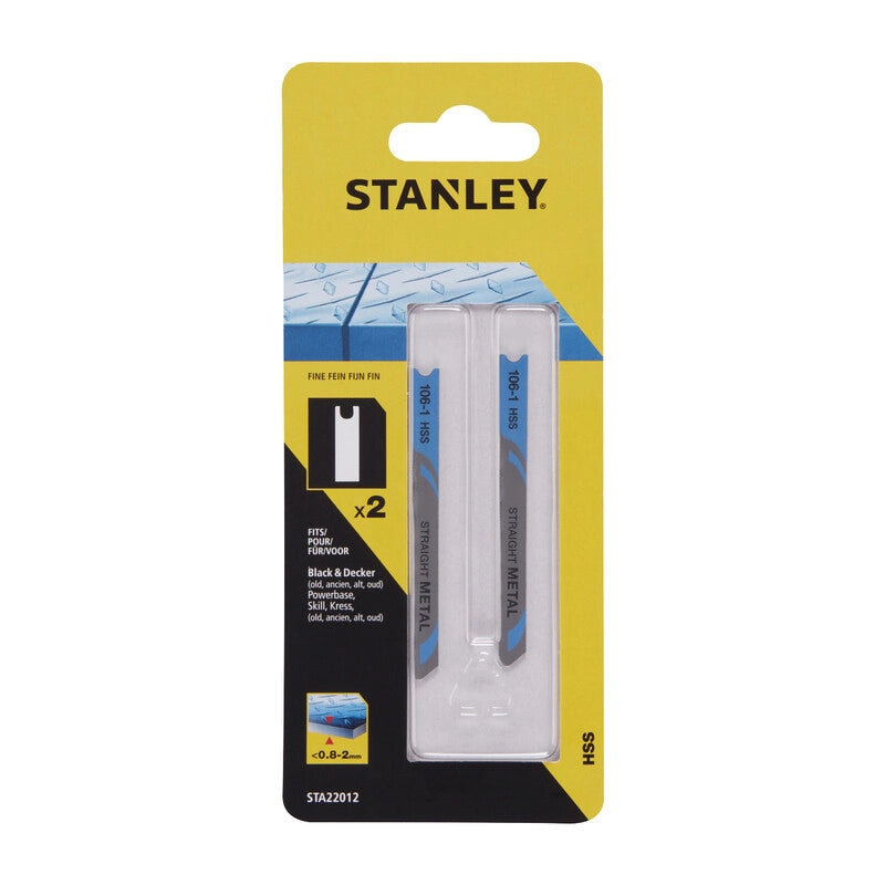 PIRANHA STANLEY STA22012 (X22013) 2 LAME METALLO FRES.T/FINE ATT. AD  U- STANLEY- 1,0 confezione