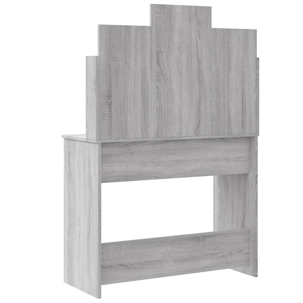Toeletta con Luci LED Grigio Sonoma 96x40x142 cm 837898
