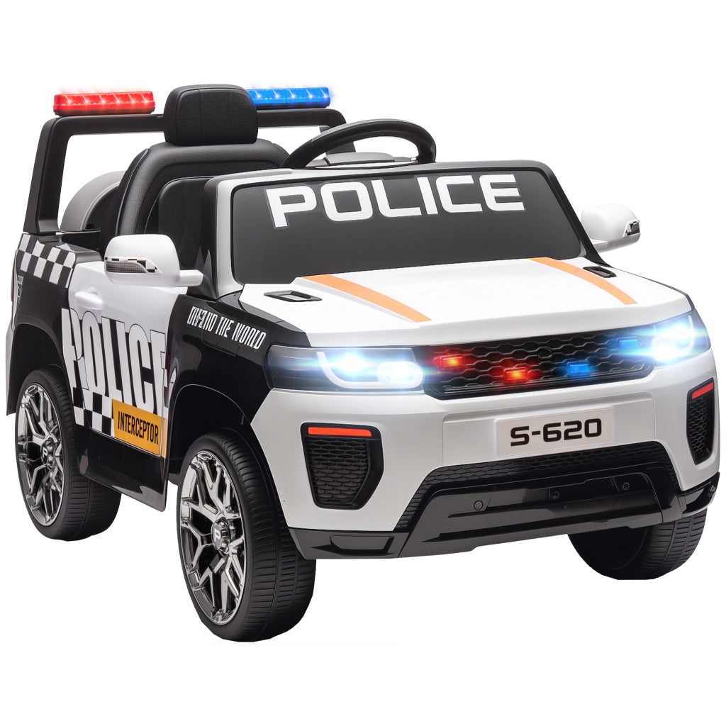 Auto Polizia Elettrica per Bambini ¨C Minimal ¨C Bianco