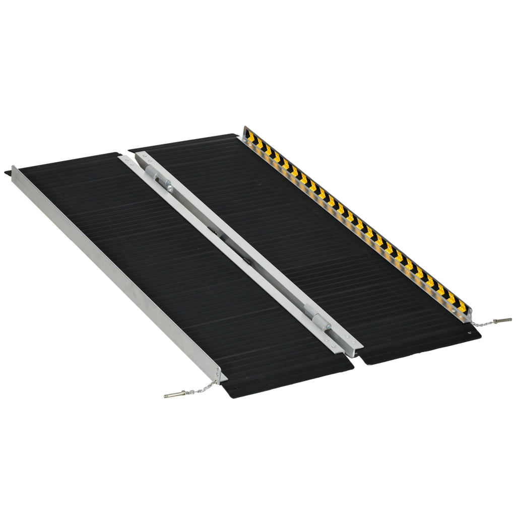 Rampa Pieghevole per Sedia a Rotelle ¨C Xylo ¨C Alluminio 122x73.6x5.1cm Nero
