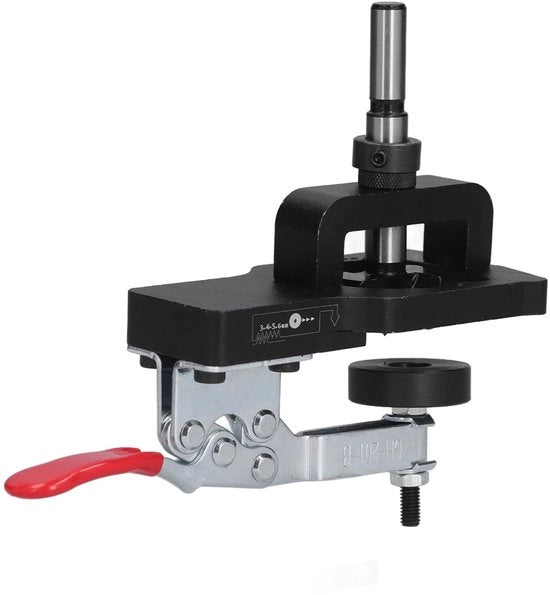 Guida per taglio a gola - Manicotto per mano - Lega di alluminio - 35 mm - Malloppo a cardano - Ideale per lavorazione del legno - Set a 8 pezzi