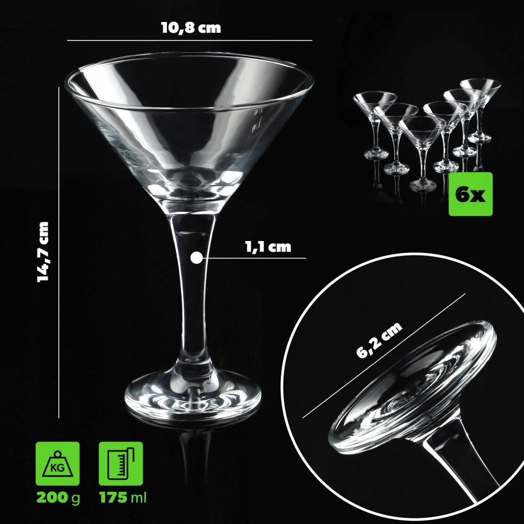 Set di 6 bicchieri da Martini KADAX da 175 ml