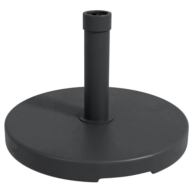 BASE PER OMBRELLONE DA 15 KG ROTONDA PER PALI DA 24-38 MM PLASTICA E CEMENTO 46.5 CM NERO