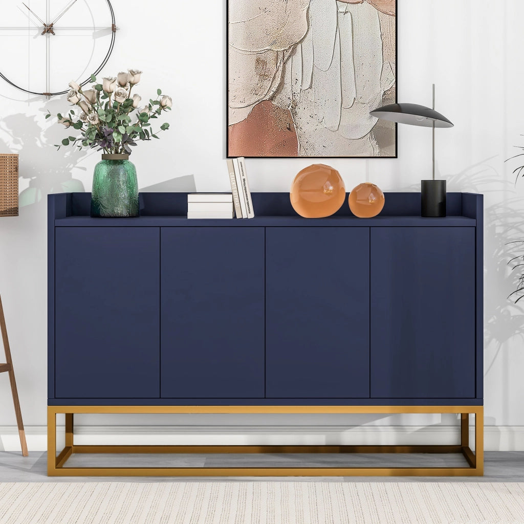 Credenza Moderna 4 Ante senza Maniglie ¨C MINIMAL ¨C Blu Navy