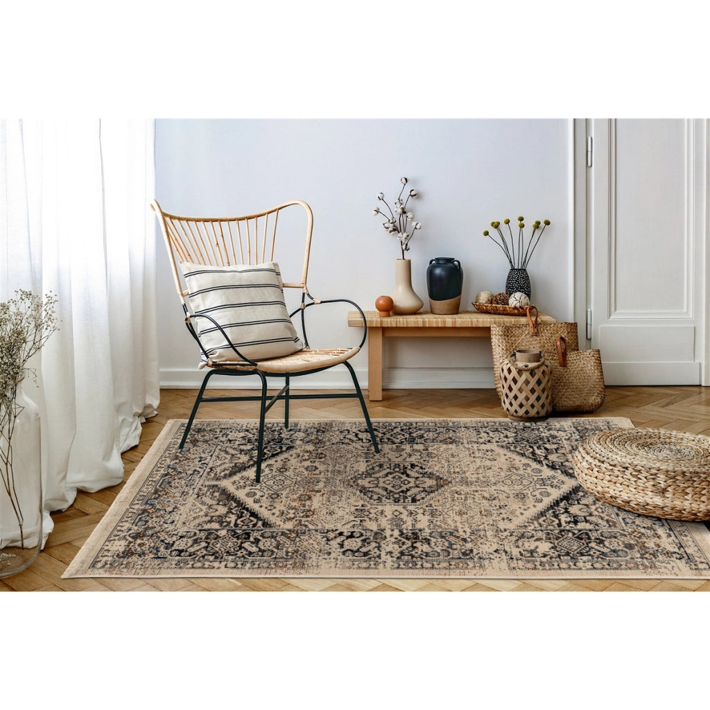 Tappeto orientale Charu 400 Blu in polipropilene
