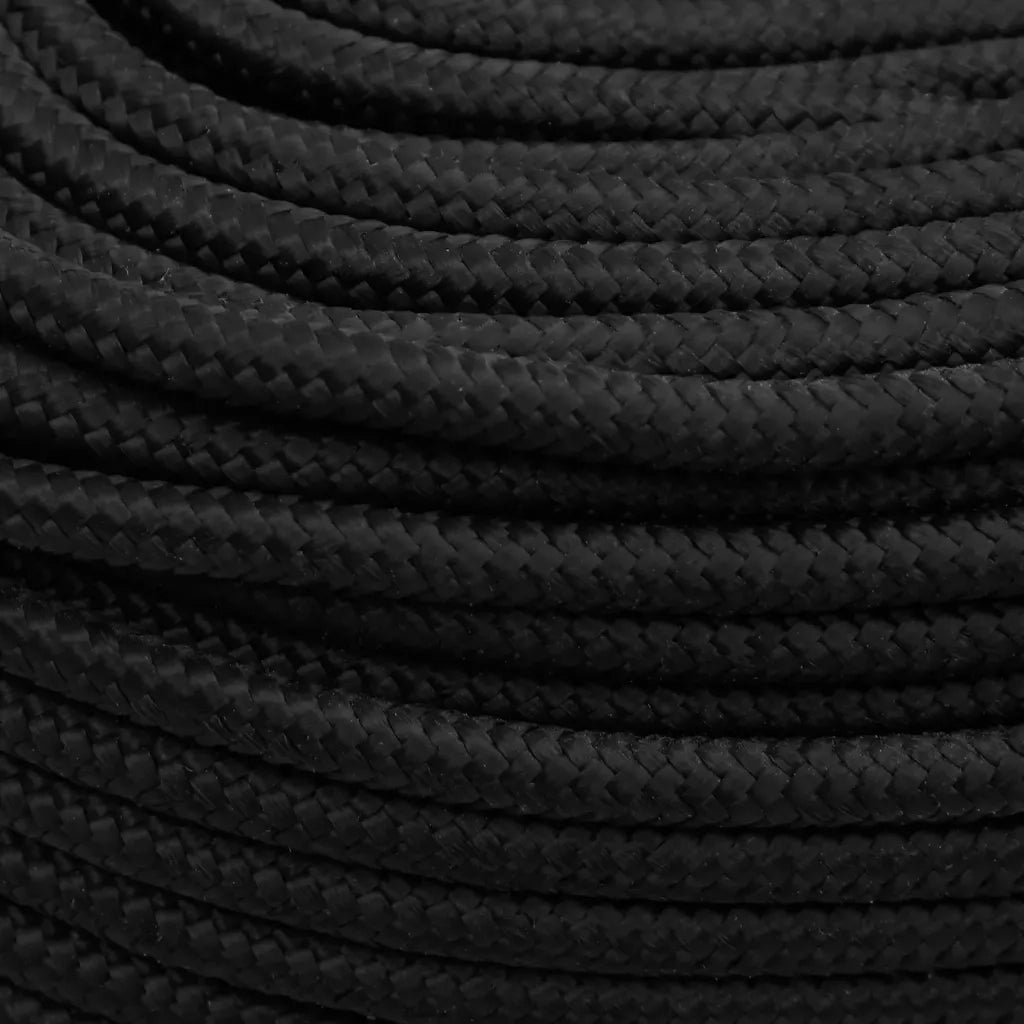 Corda per barca Completamente Nera 8 mm 100 m in Polipropilene 152503