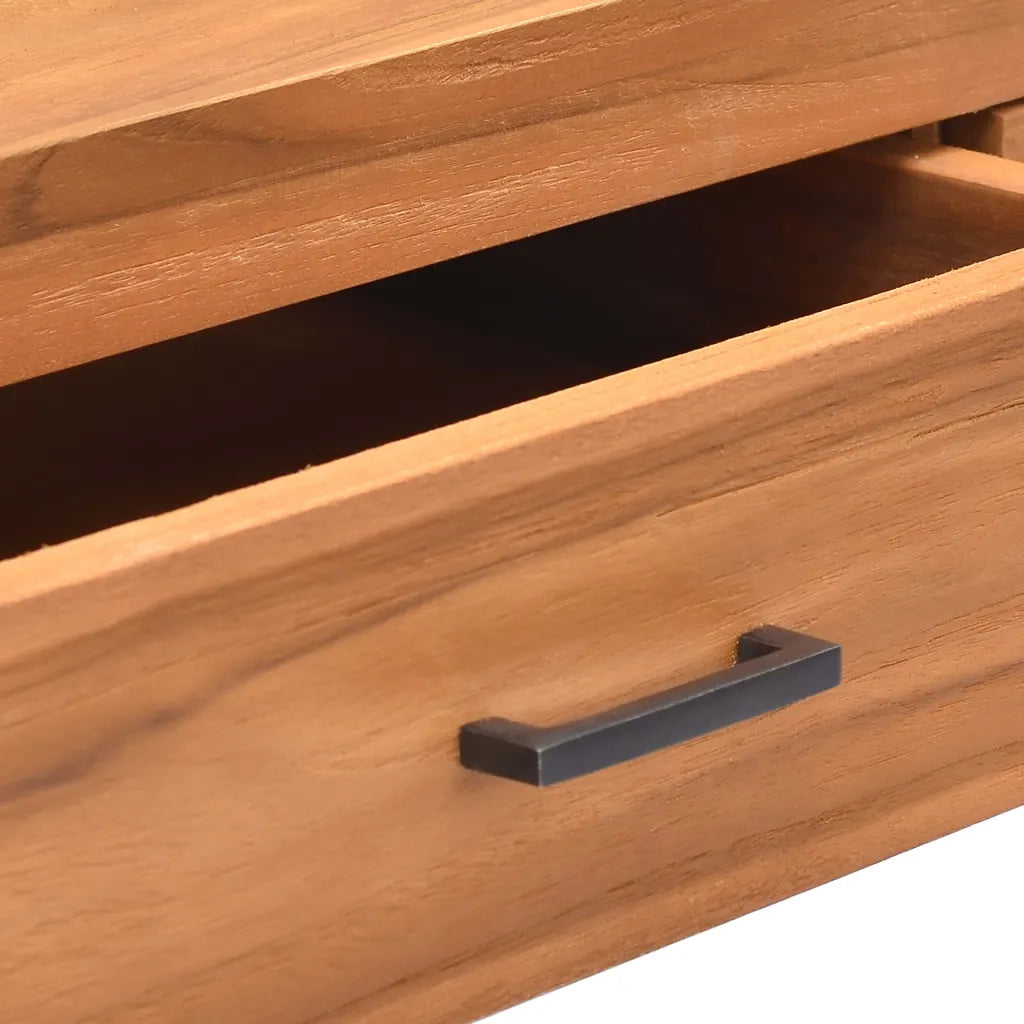 Scrivania | Tavolo da Ufficio con 2 Cassetti 100x40x75 cm in Legno di Teak