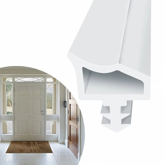 Kit di sigillatura porta mobile per climatizzatori - sigillatura porta bianca (5 m) - kit di sigillatura porta per climatizzatori mobili - isolamento acustico - protezione termica - montaggio facile - alta flessibilità - sigillatura porta