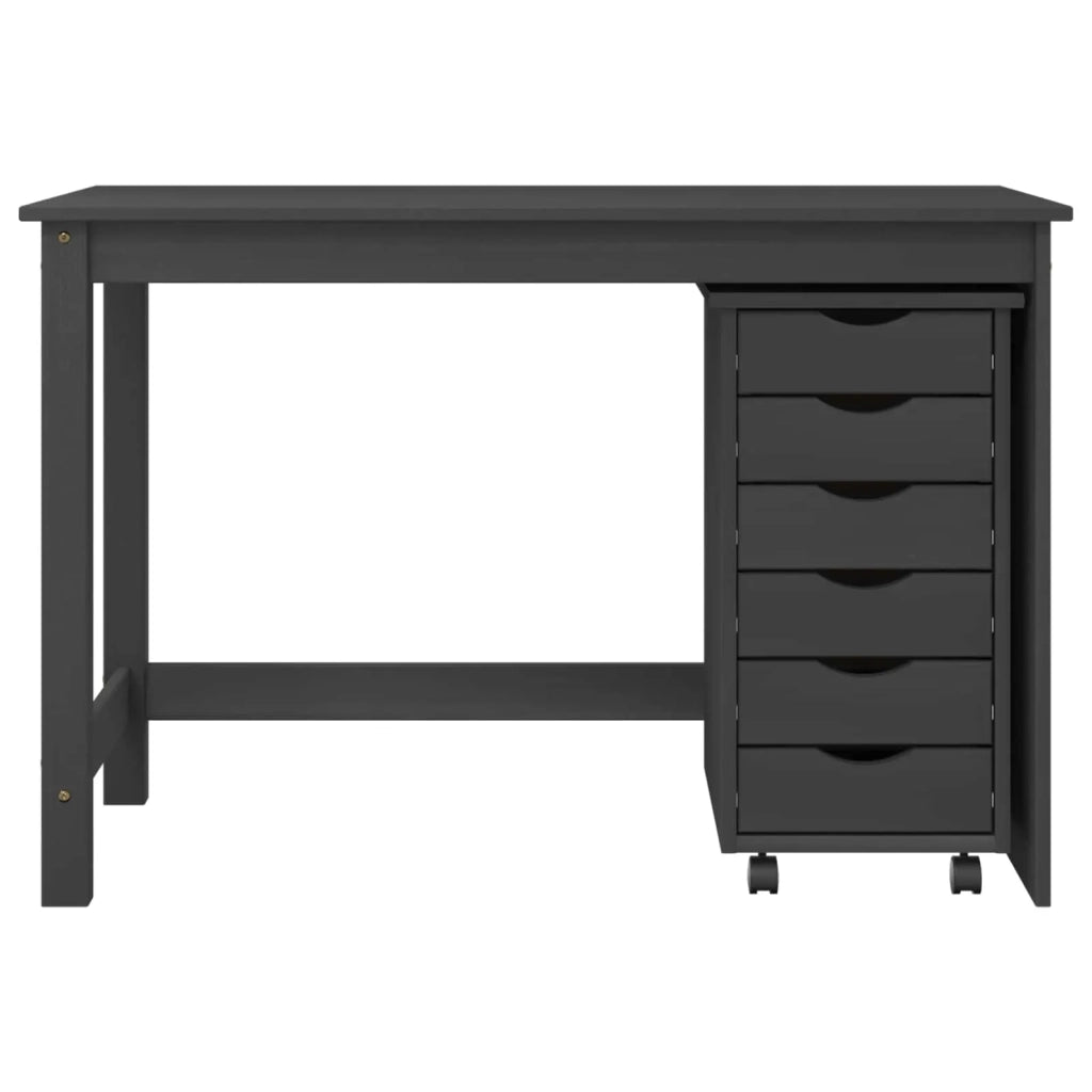 Set Scrivania | Tavolo da Ufficio e mobiletto su ruote MOSS 2 pz Grigio