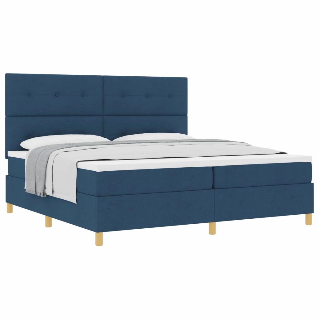 Letto a molle con materasso Blu 200 x 200 cm Tessuto 3339650