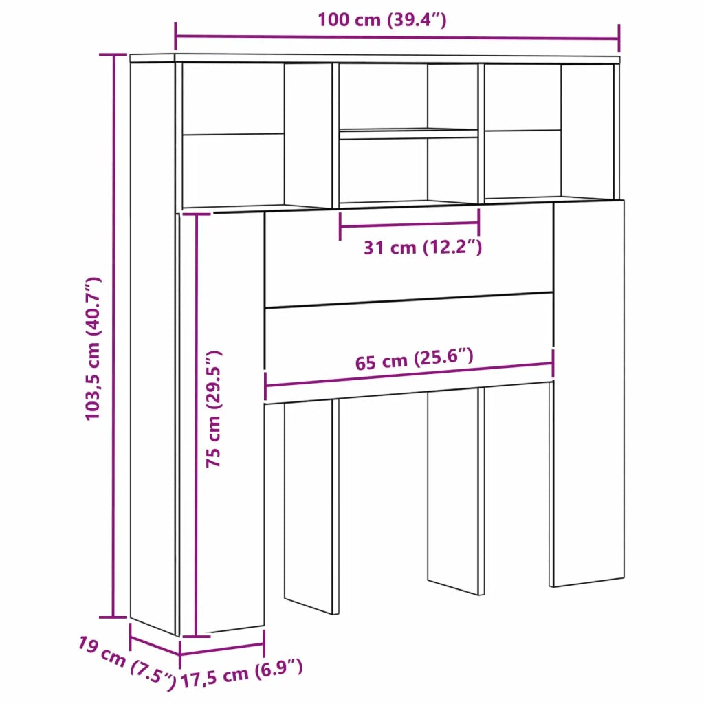 Testata del letto Legno vecchio Legno ingegnerizzato 879444
