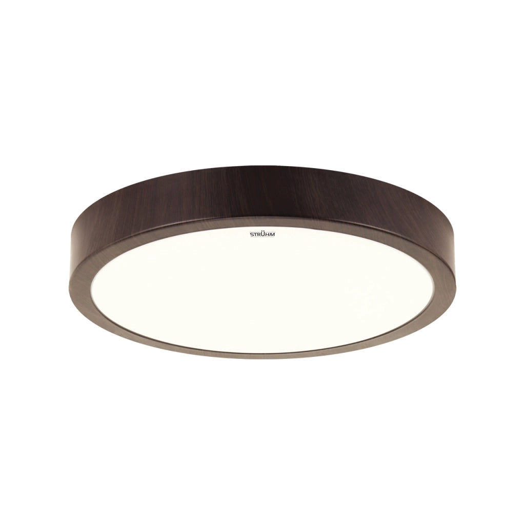 Plafoniera bagno LED 24W 4100K Ø38 wengé IP44 Struhm