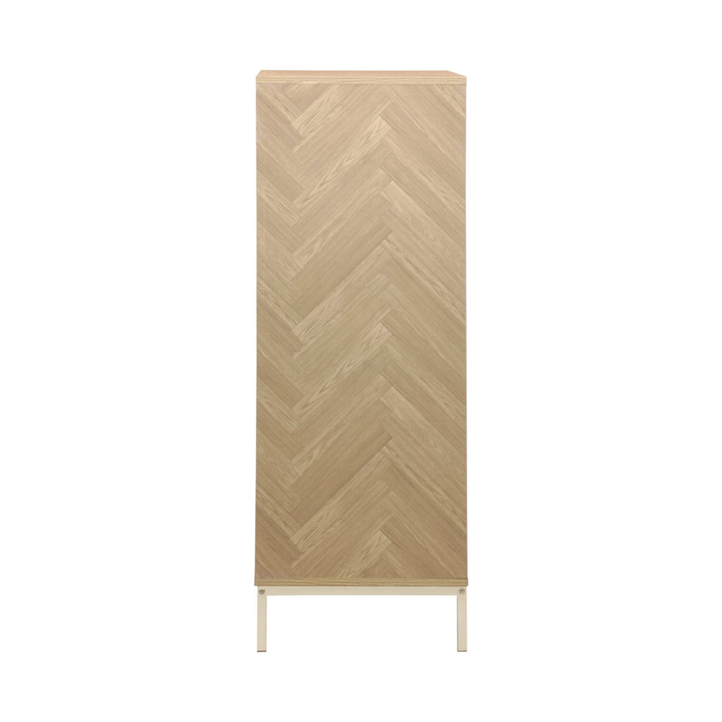 Credenza effetto legno a 2 ante, 80cm, marrone naturale
