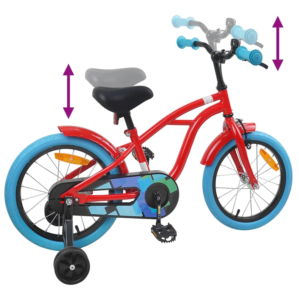Bicicletta per Bambini 16 Pollici per bambini di 4-6 anni Rosso 42009321