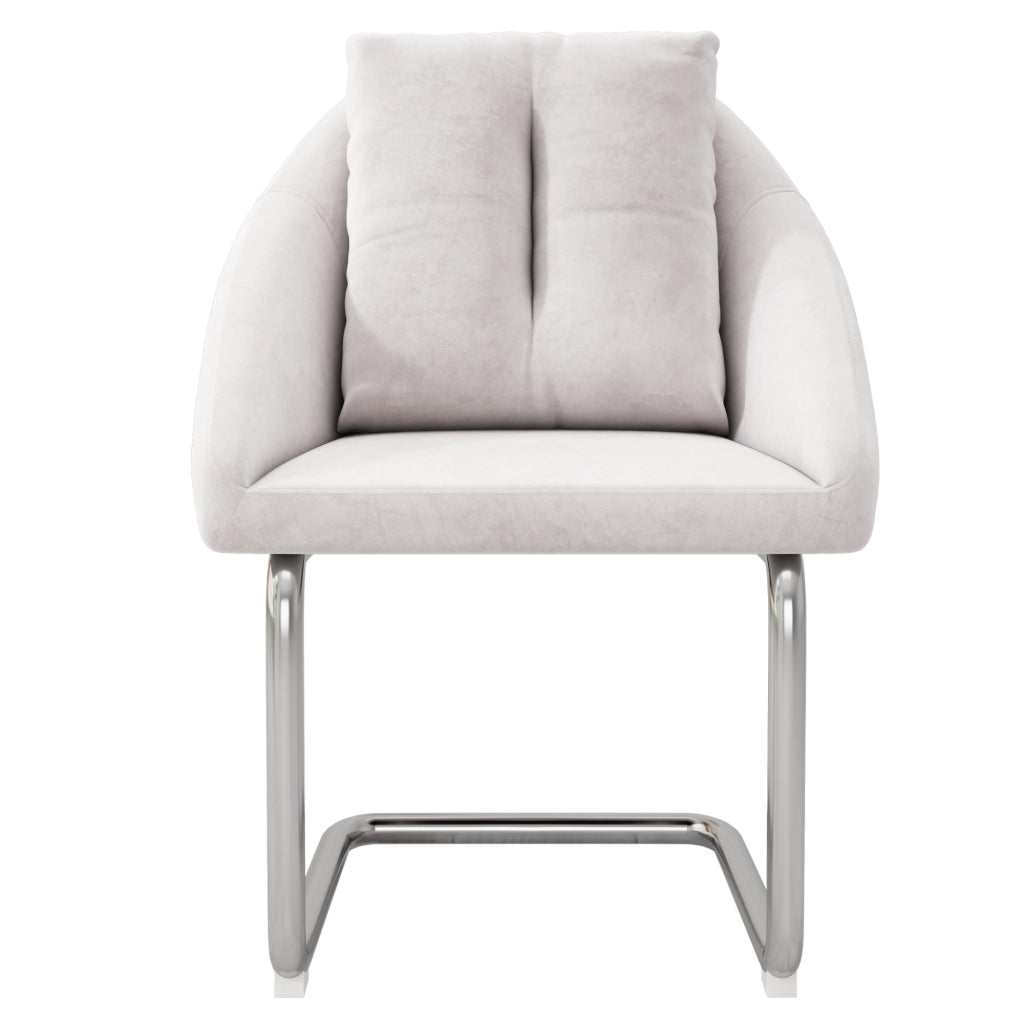 Sedia da Pranzo Girevole in Velluto con Cuscino, Set 6 Pezzi ¨C MINIMAL ¨C Beige