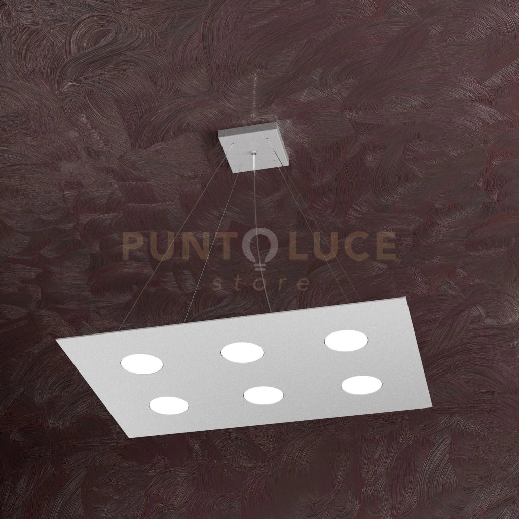 AREA SOSPENSIONE 6+2 LUCI BIEMISSIONE GRIGIO 1127-S6 R+2-GR
