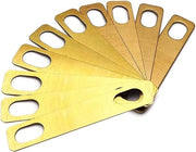 Set di 10 shim per manico chitarra in ottone - Riparazione chitarre e bassi - Colore dorato