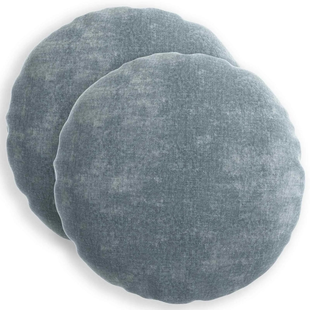 Federa 2 pz HEERLEN Azzurro Ø 40 cm Tessuto Chenille 922311